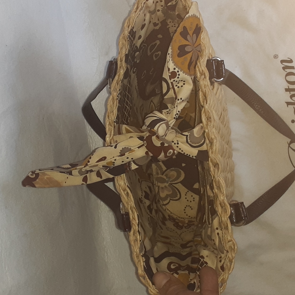 Brighton croc embossed butterfly wicker tote - Picture 7 of 10